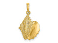 FJC Finejewelers 10 kt Yellow Gold 2-D Conch Shell Charm 17 x 14 mm