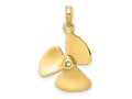 FJC Finejewelers 10 kt Yellow Gold 3-D Polished Three Blade Propeller Charm 25 x 16 mm