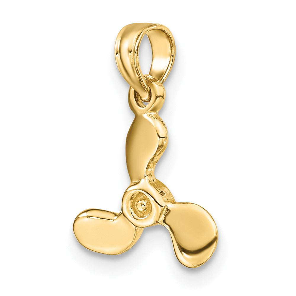FJC Finejewelers 10 kt Yellow Gold 3-D Polished Mini Three Blade Propeller Charm 15 x 10 mm