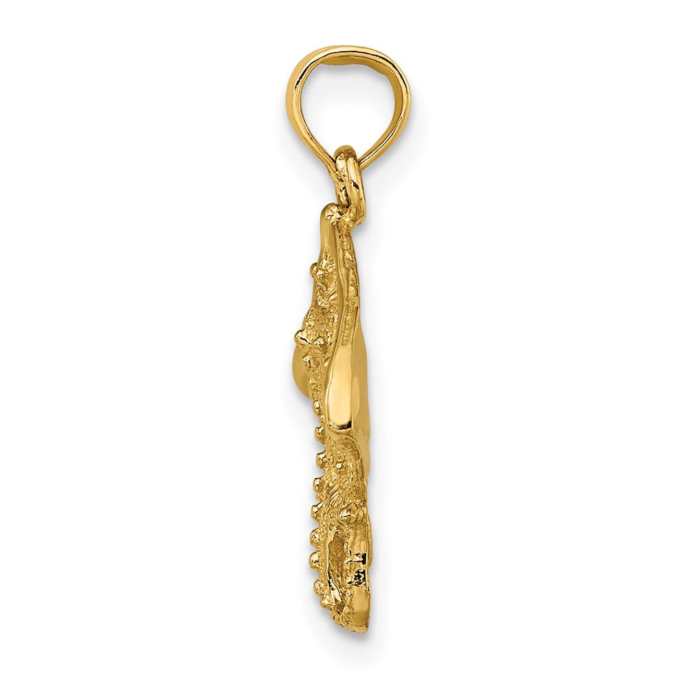 FJC Finejewelers 10 kt Yellow Gold 2-D Stingray Charm 15 x 15 mm