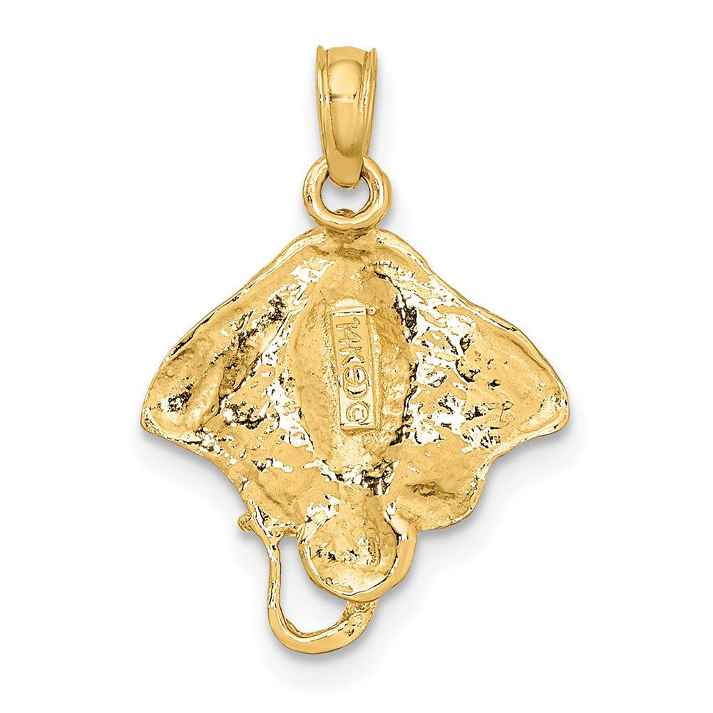 FJC Finejewelers 10 kt Yellow Gold 2-D Stingray Charm 15 x 15 mm