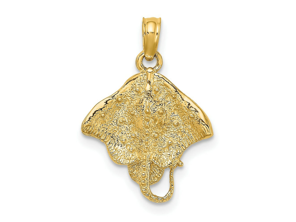 FJC Finejewelers 10 kt Yellow Gold 2-D Stingray Charm 15 x 15 mm