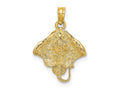 FJC Finejewelers 10 kt Yellow Gold 2-D Stingray Charm 15 x 15 mm