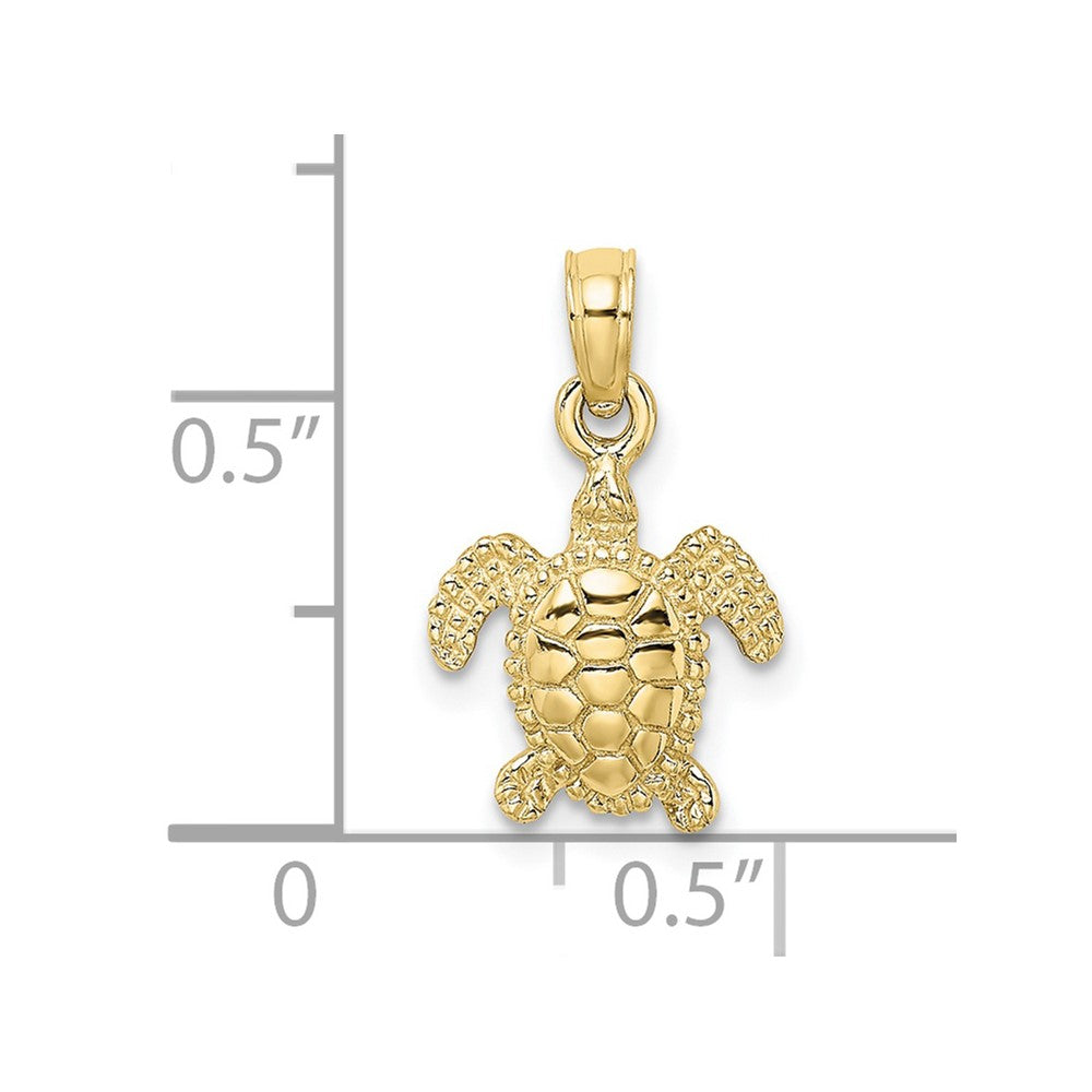 FJC Finejewelers 10 kt Yellow Gold 3-D Mini Sea Turtle Charm 11 x 10 mm