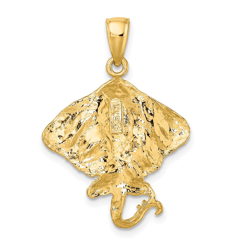 FJC Finejewelers 10 kt Yellow Gold 2-D Stingray Charm 21 x 20 mm