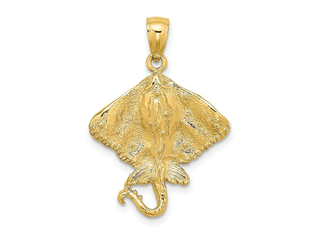 FJC Finejewelers 10 kt Yellow Gold 2-D Stingray Charm 21 x 20 mm