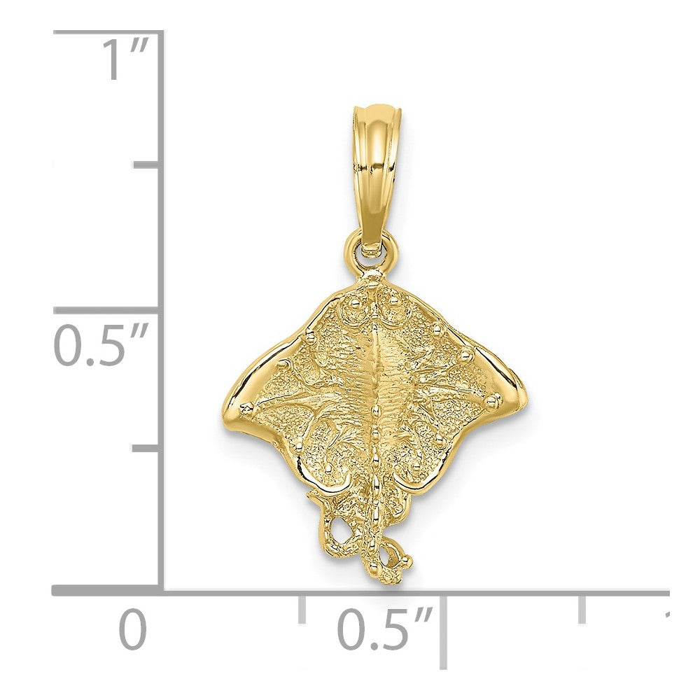 FJC Finejewelers 10 kt Yellow Gold 2-D Stingray Charm 14 x 14 mm