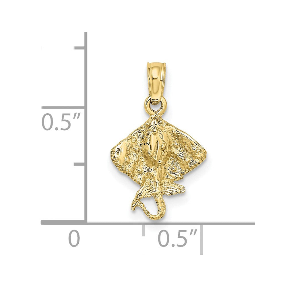 FJC Finejewelers 10 kt Yellow Gold Stingray Charm 11 x 11 mm
