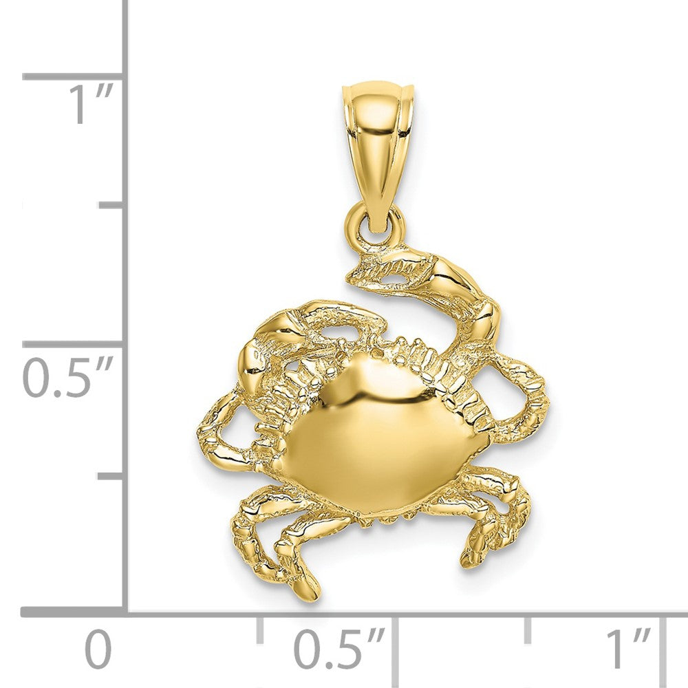 FJC Finejewelers 10 kt Yellow Gold 2-D Crab Charm 18 x 17 mm