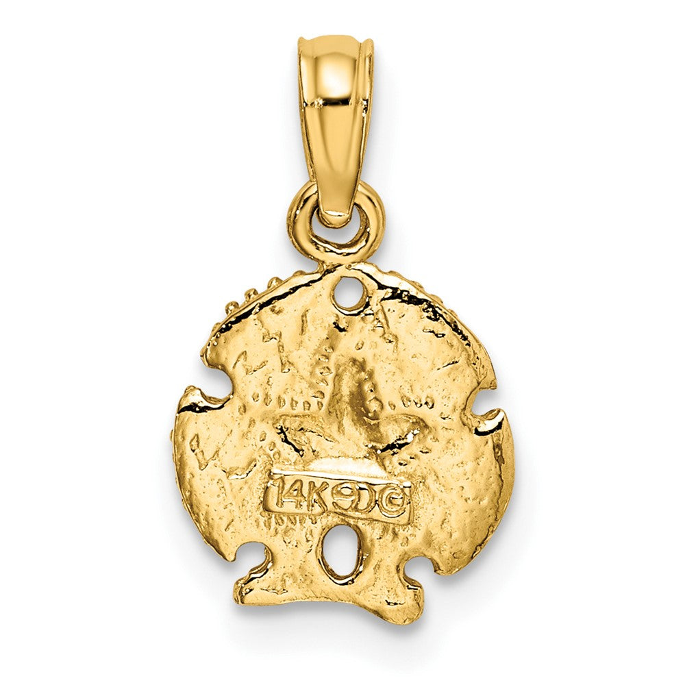 FJC Finejewelers 10 kt Yellow Gold Sand Dollar W/Star 9 x 9 mm