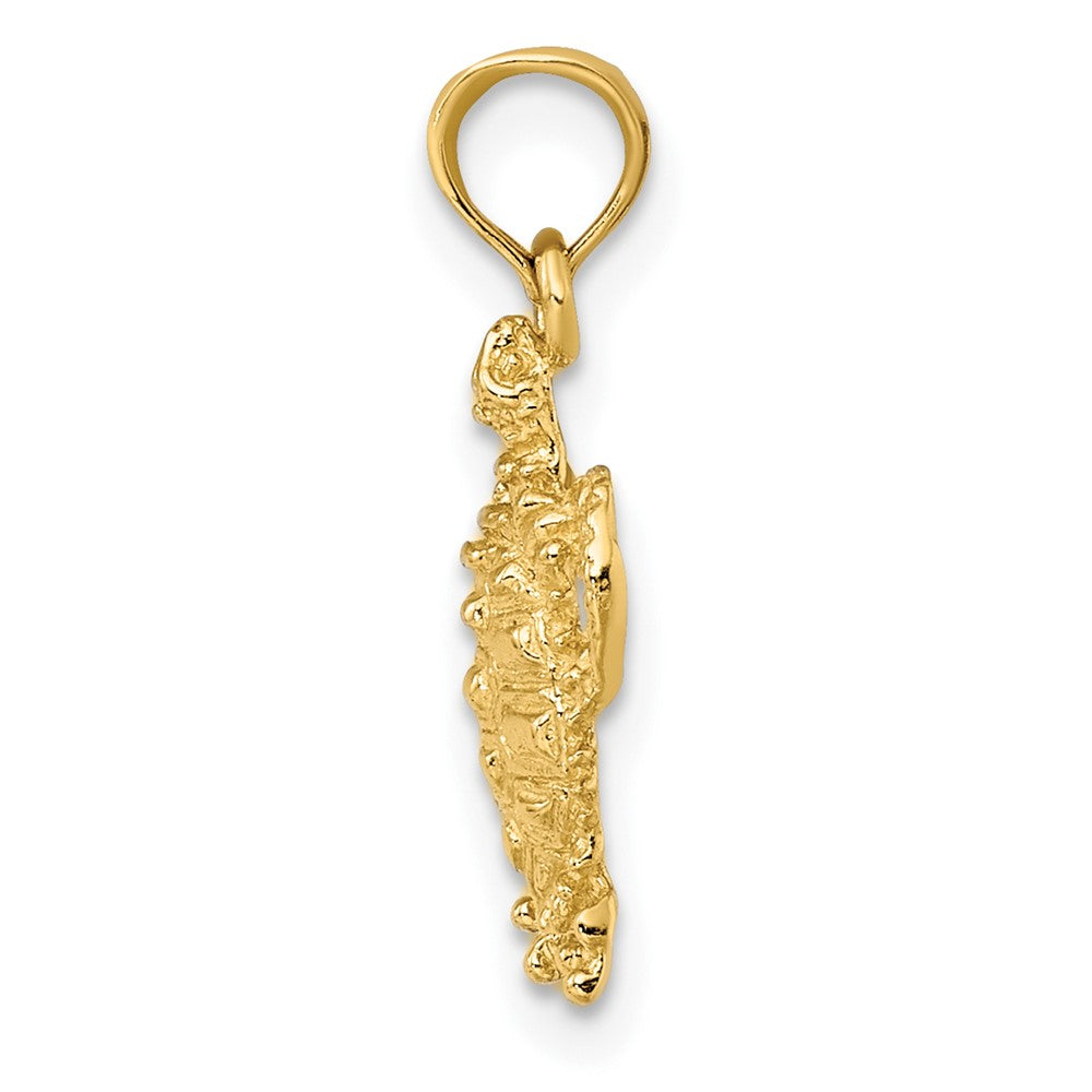 FJC Finejewelers 10 kt Yellow Gold 2-D Sea Turtle with Spiny Shell Charm 13 x 11 mm