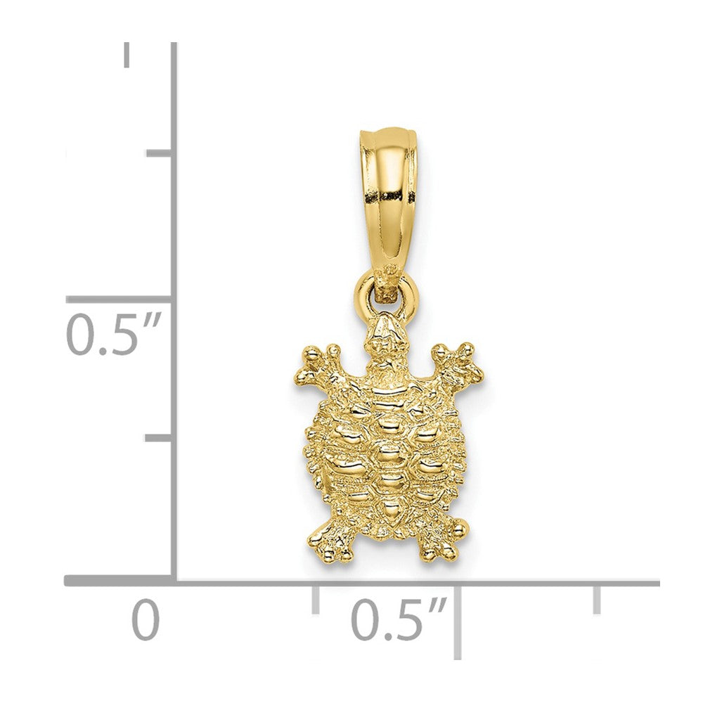 FJC Finejewelers 10 kt Yellow Gold 2-D Land Turtle Charm 10 x 7 mm