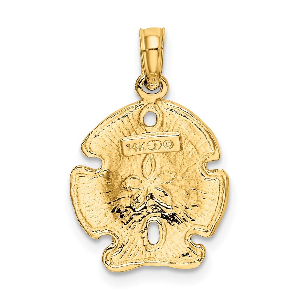 FJC Finejewelers 10 kt Yellow Gold Polished Sand Dollar Charm 14 x 13 mm