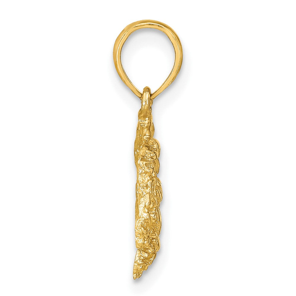 FJC Finejewelers 10 kt Yellow Gold 2-D Textured Crab Charm
