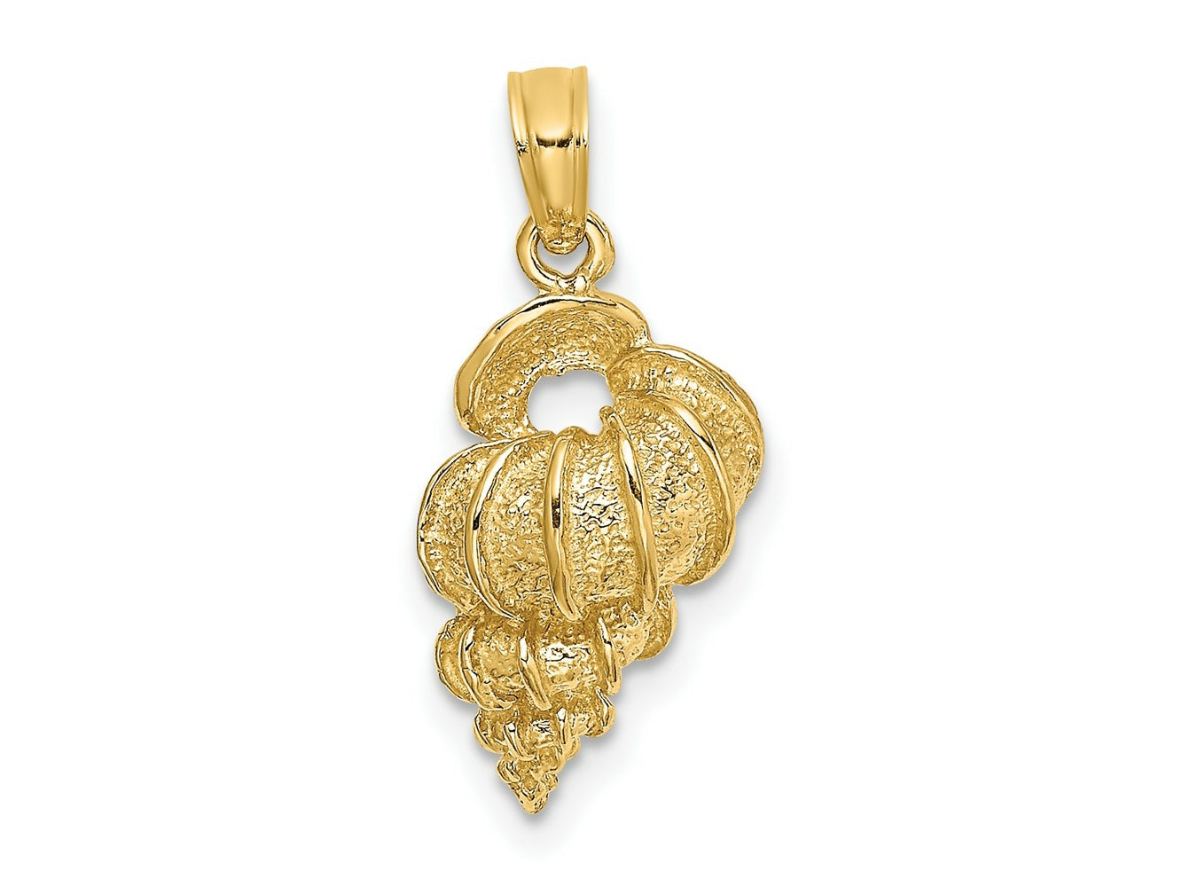 FJC Finejewelers 10 kt Yellow Gold 2-D Precious Wentletrap Shell Charm 15 x 9 mm