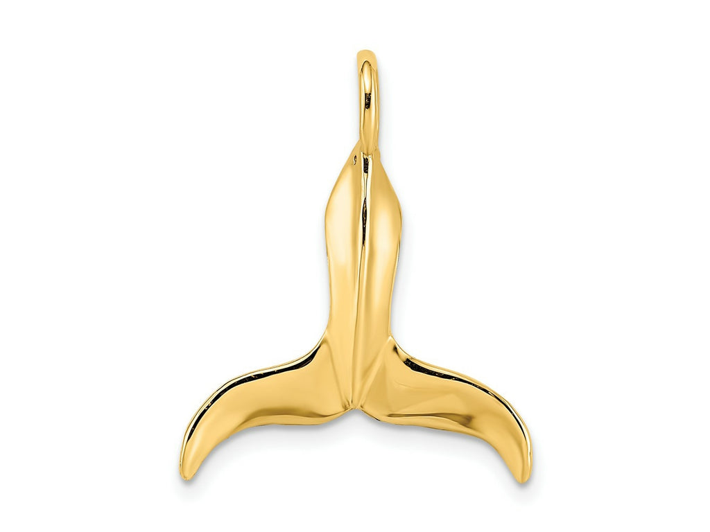 FJC Finejewelers 10 kt Yellow Gold 3-D Polished Whale Tail Charm 24 x 19 mm