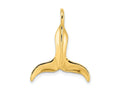 FJC Finejewelers 10 kt Yellow Gold 3-D Polished Whale Tail Charm 24 x 19 mm