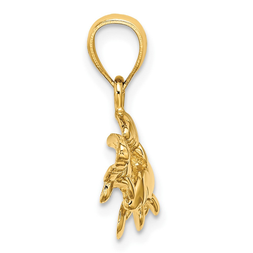 FJC Finejewelers 10 kt Yellow Gold Polished Triple Manatee Charm 11 x 23 mm