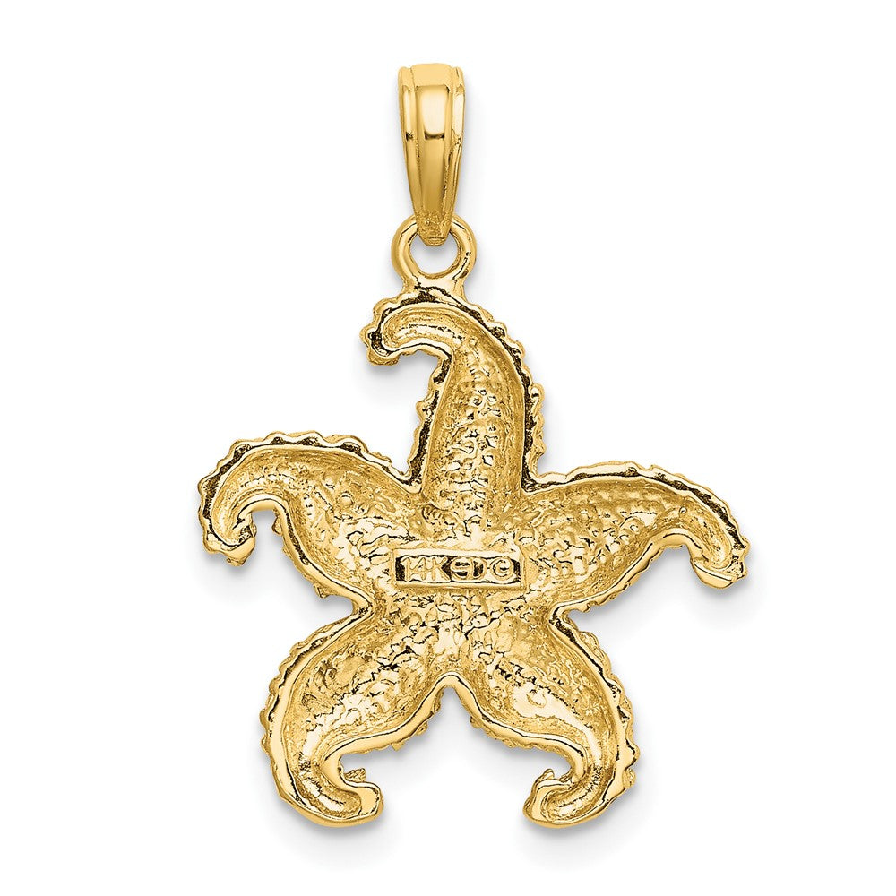 FJC Finejewelers 10 kt Yellow Gold 2-D Puffed Starfish Charm 18 x 18 mm