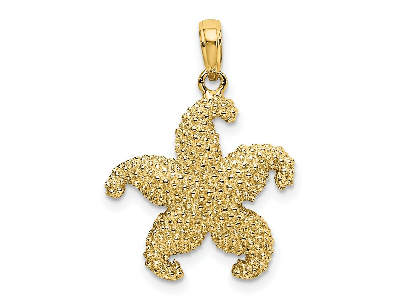 FJC Finejewelers 10 kt Yellow Gold 2-D Puffed Starfish Charm 18 x 18 mm