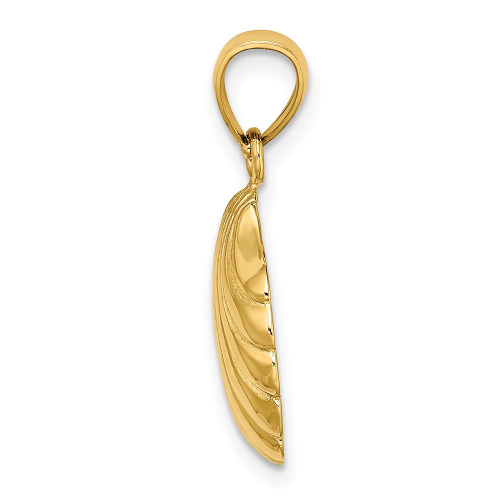 FJC Finejewelers 10 kt Yellow Gold Polished 2-D Scallop Shell Charm 15 x 13 mm