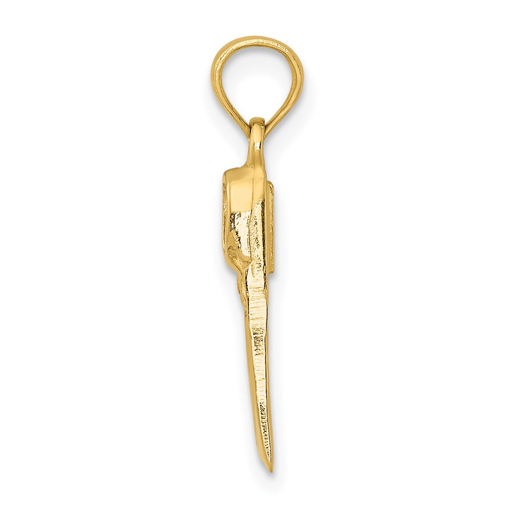 FJC Finejewelers 10 kt Yellow Gold Scuba Flipper Charm 21 x 6 mm