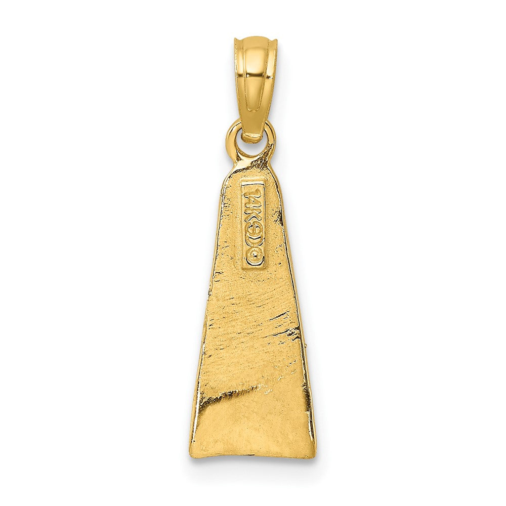 FJC Finejewelers 10 kt Yellow Gold Scuba Flipper Charm 21 x 6 mm