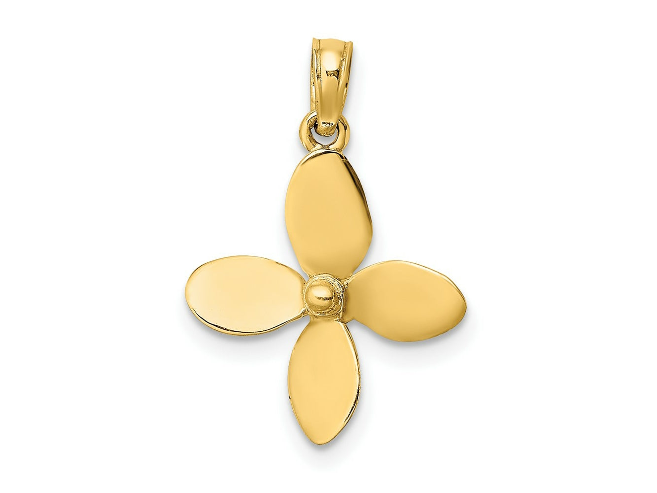 FJC Finejewelers 10 kt Yellow Gold 3-D with 4 Blades Propeller Charm 20 x 15 mm
