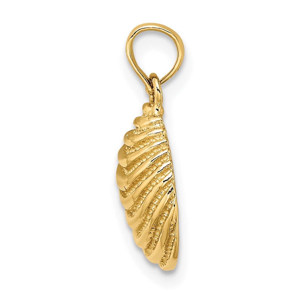 FJC Finejewelers 10 kt Yellow Gold Clam Shell Charm 12 x 10 mm