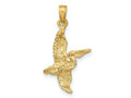 FJC Finejewelers 10 kt Yellow Gold 3-D Pelican Flying Charm 19 x 15 mm