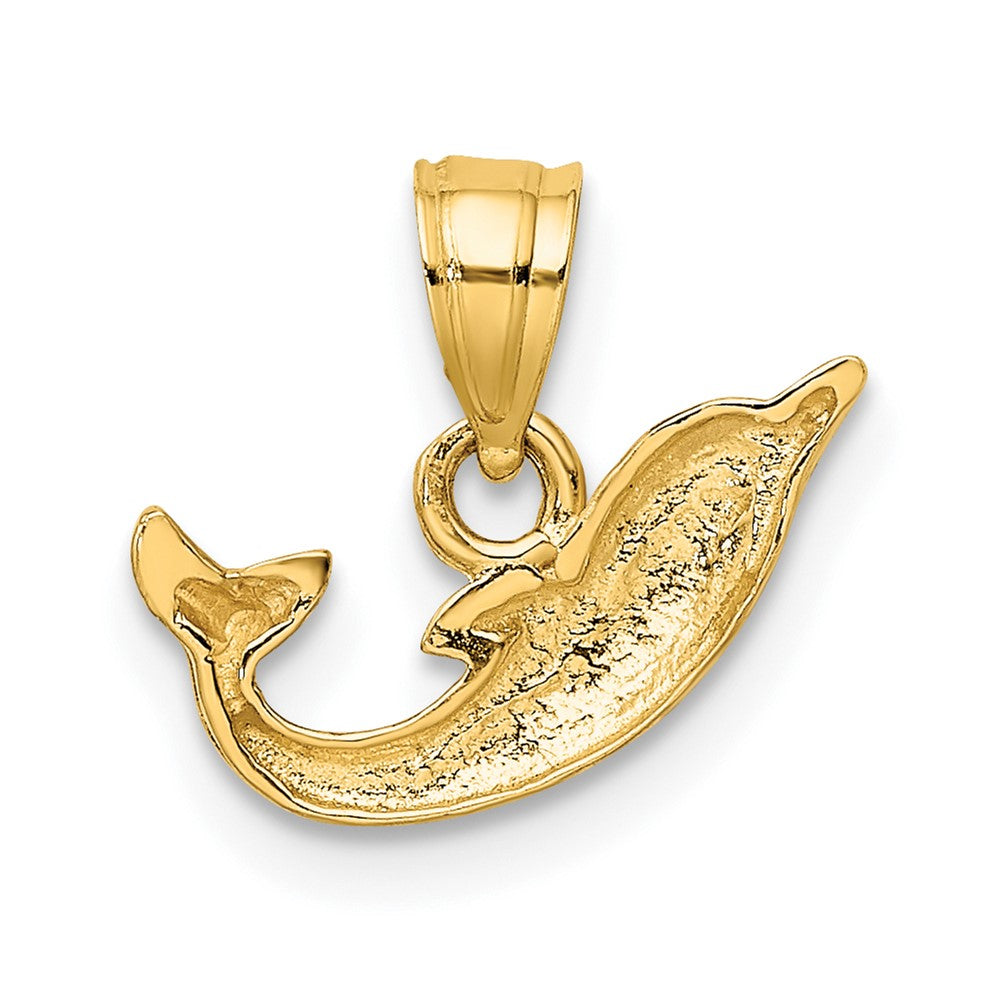FJC Finejewelers 10 kt Yellow Gold Polished Mini Dolphin Charm 6 x 13 mm