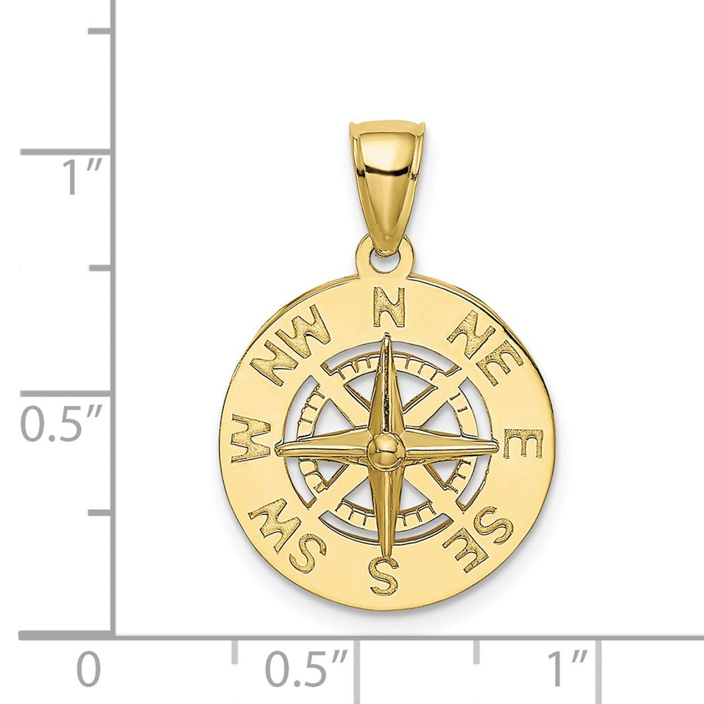FJC Finejewelers 10 kt Yellow Gold Nautical Compass Charm