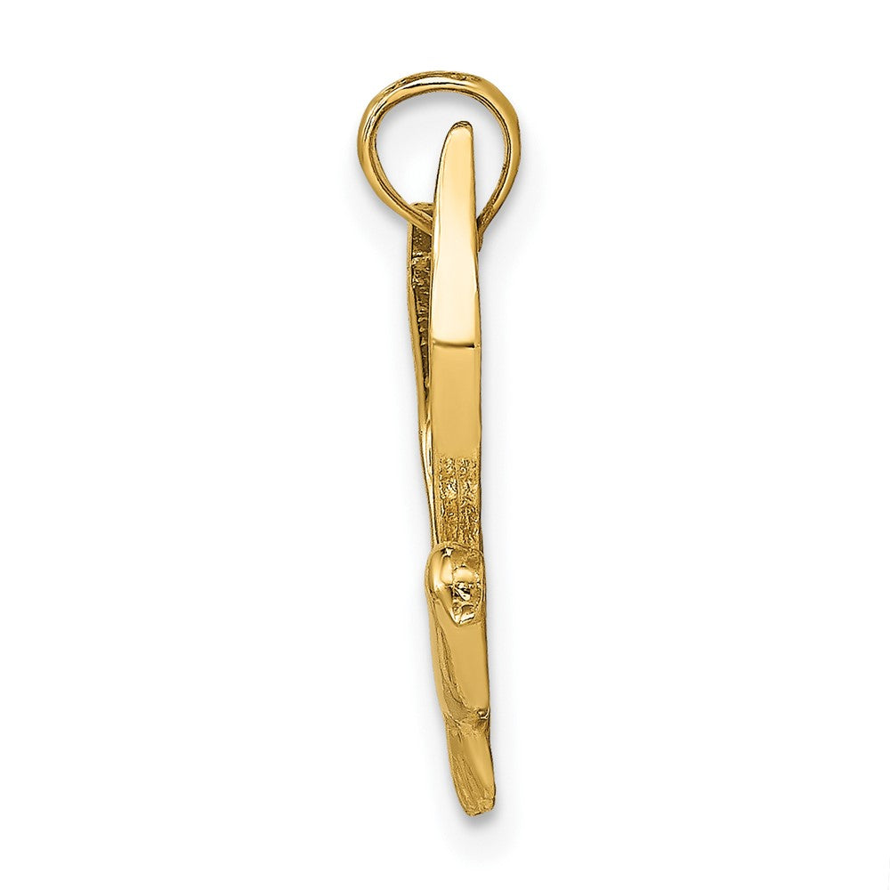 FJC Finejewelers 10 kt Yellow Gold Polished and 2-D Seagull Flying Charm 18 x 21 mm