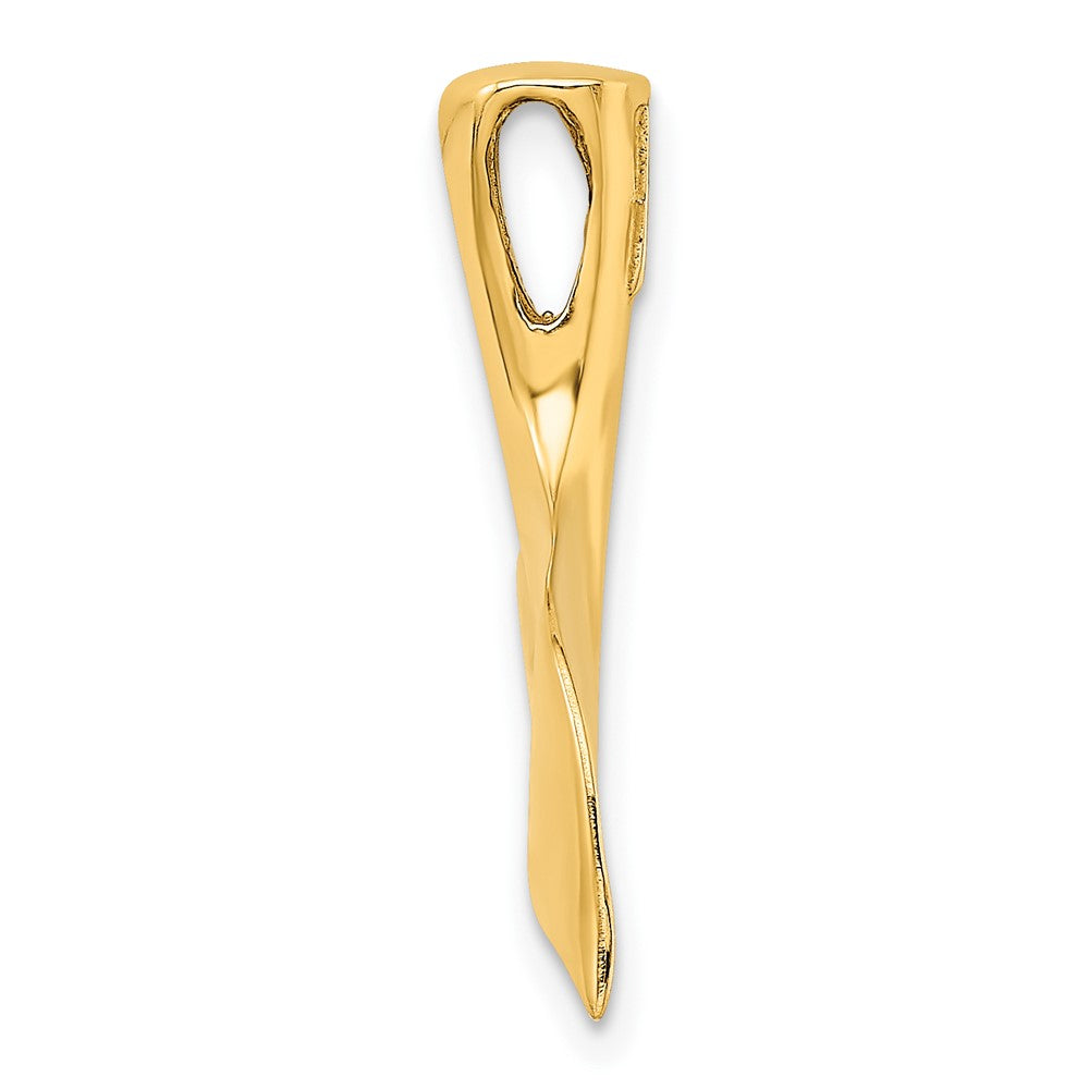 FJC Finejewelers 10 kt Yellow Gold 3-D Polished Whale Tail Charm 22 x 23 mm