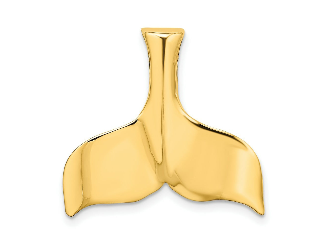 FJC Finejewelers 10 kt Yellow Gold 3-D Polished Whale Tail Charm 22 x 23 mm