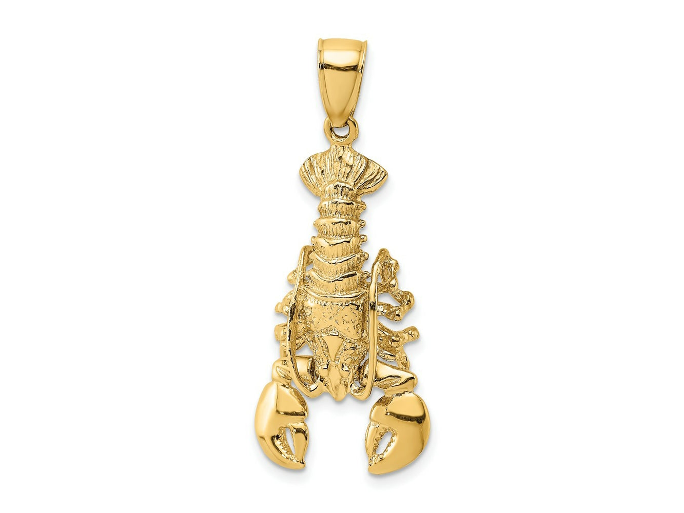 FJC Finejewelers 10 kt Yellow Gold 2-D Moveable Lobster Charm 26 x 15 mm