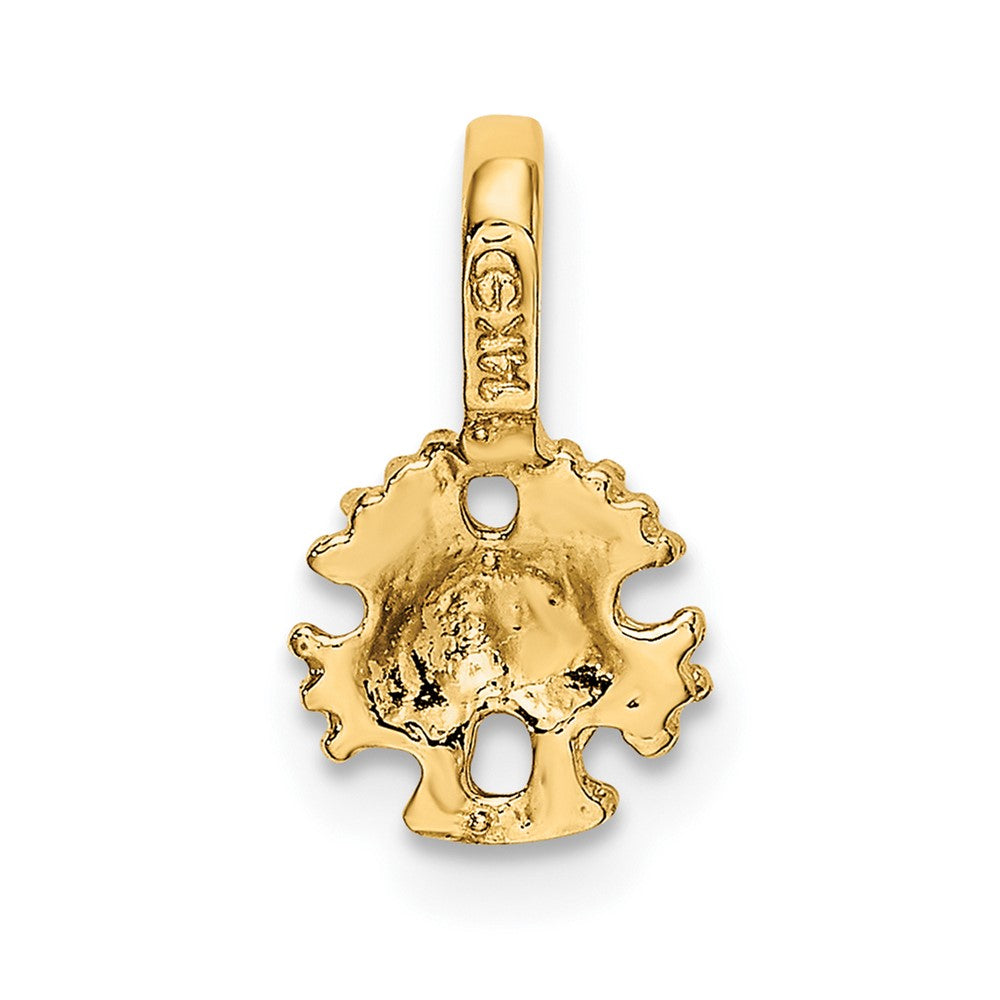 FJC Finejewelers 10 kt Yellow Gold Mini Sand Dollar with Fixed Bail Charm 12 x 7 mm
