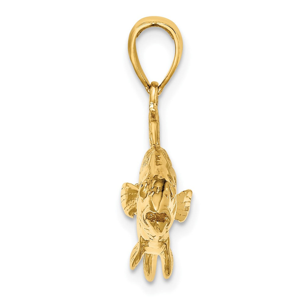FJC Finejewelers 10 kt Yellow Gold 3-D Red Fish Charm 14 x 37 mm