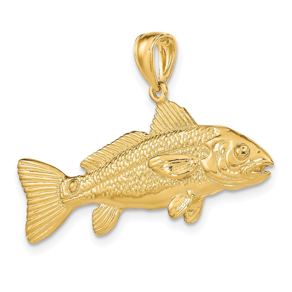 FJC Finejewelers 10 kt Yellow Gold 3-D Red Fish Charm 14 x 37 mm