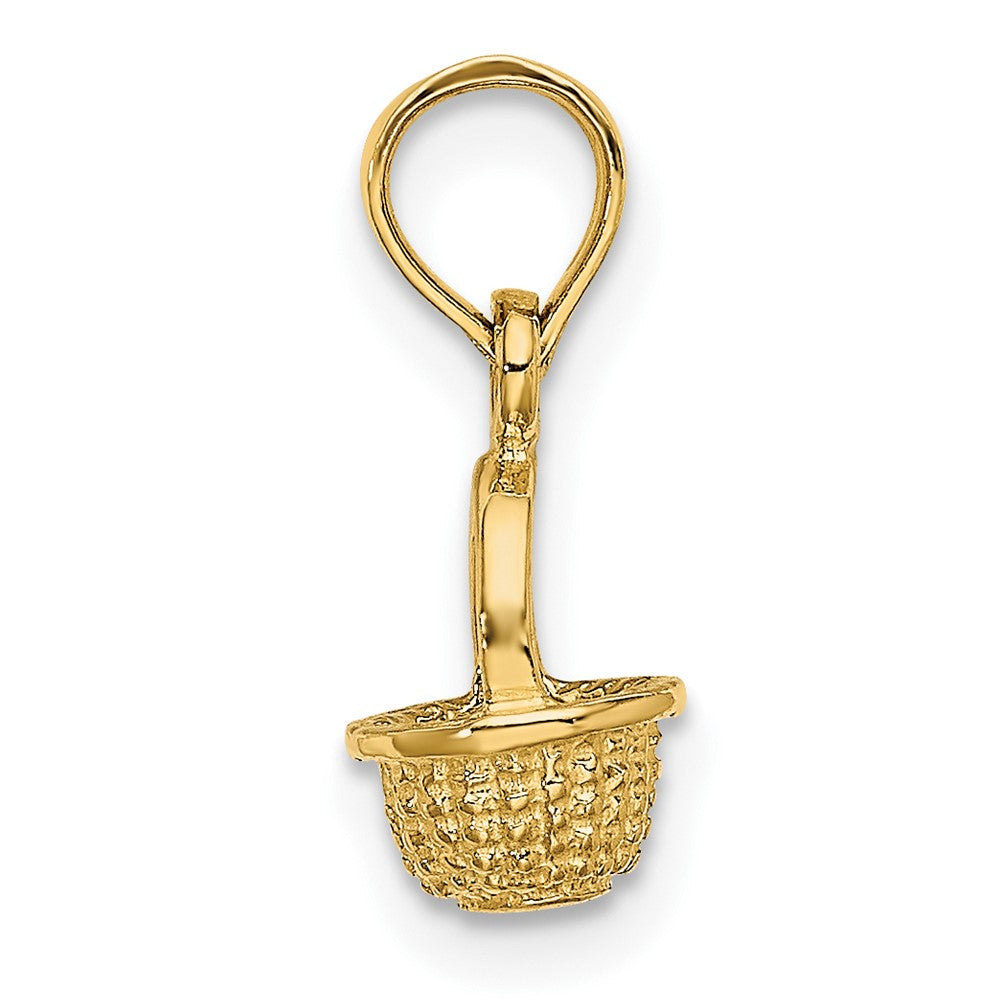 FJC Finejewelers 10 kt Yellow Gold 3-D Mini Basket Charm 8 x 6 mm