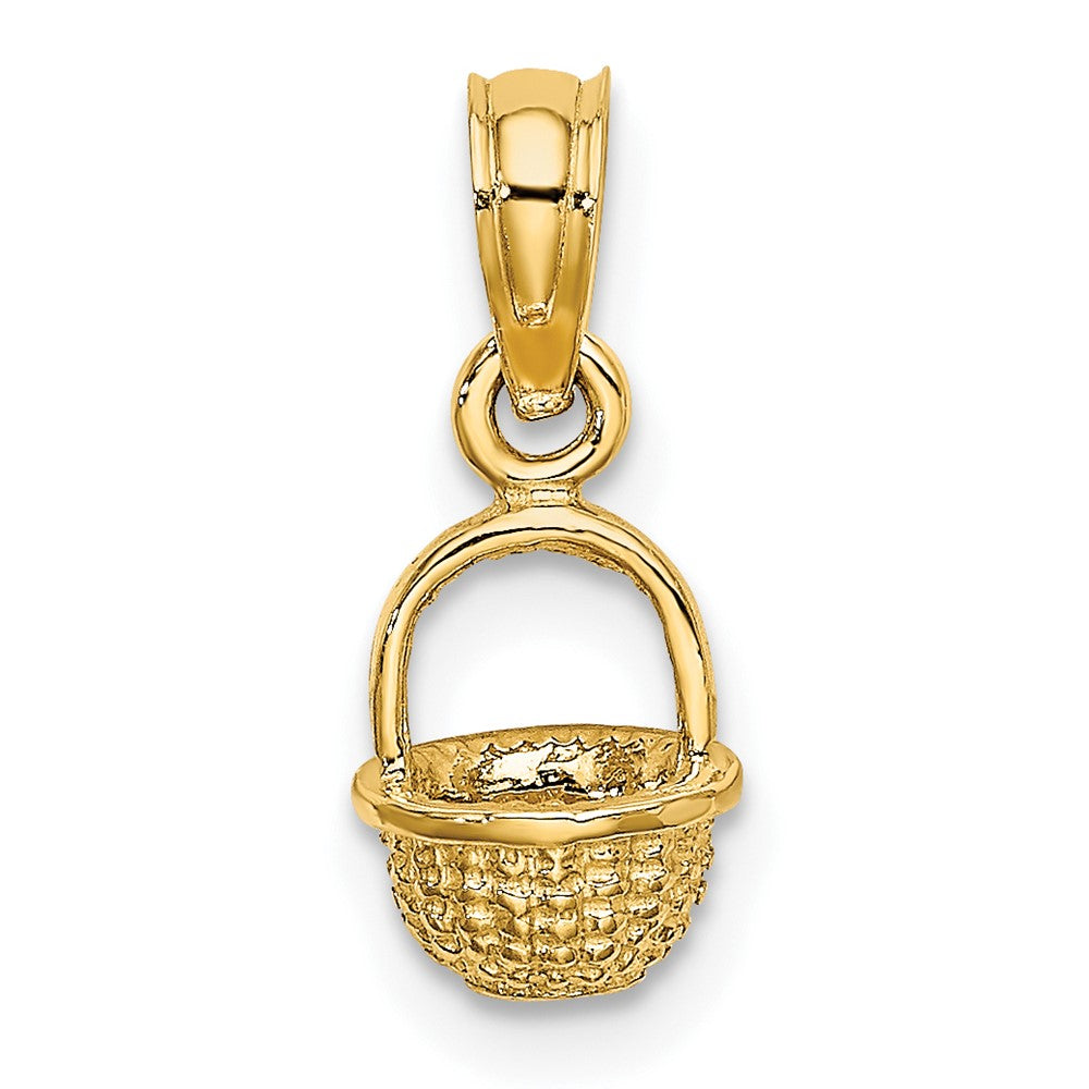 FJC Finejewelers 10 kt Yellow Gold 3-D Mini Basket Charm 8 x 6 mm
