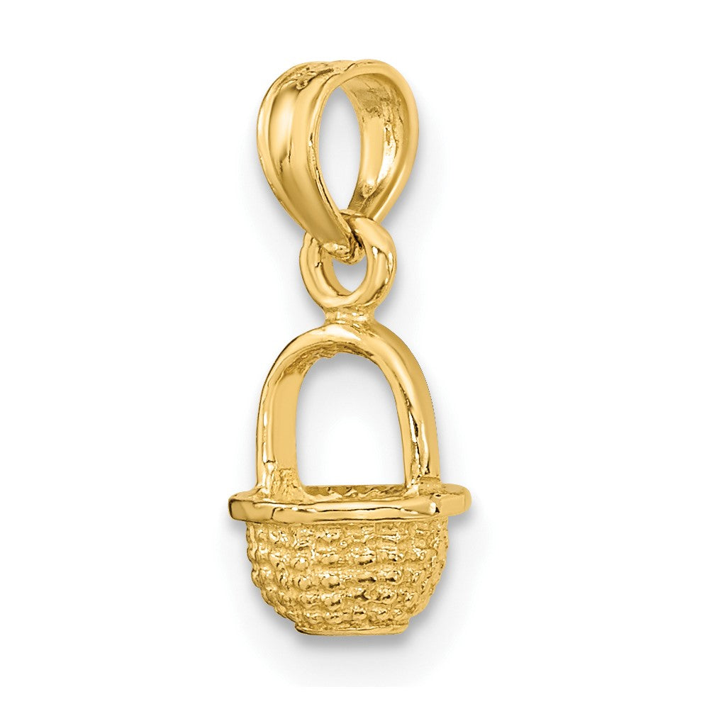FJC Finejewelers 10 kt Yellow Gold 3-D Mini Basket Charm 8 x 6 mm