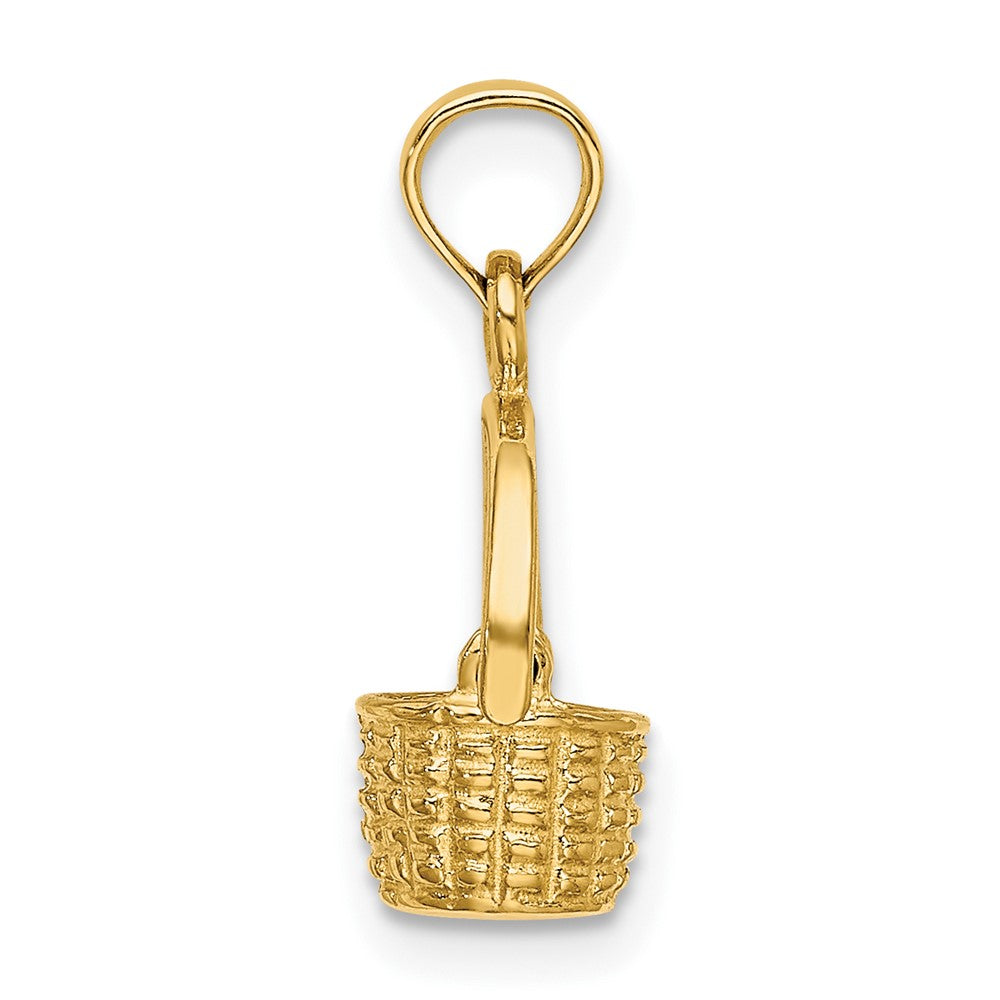 FJC Finejewelers 10 kt Yellow Gold 3-D Moveable Handle Basket Charm 11 x 8 mm