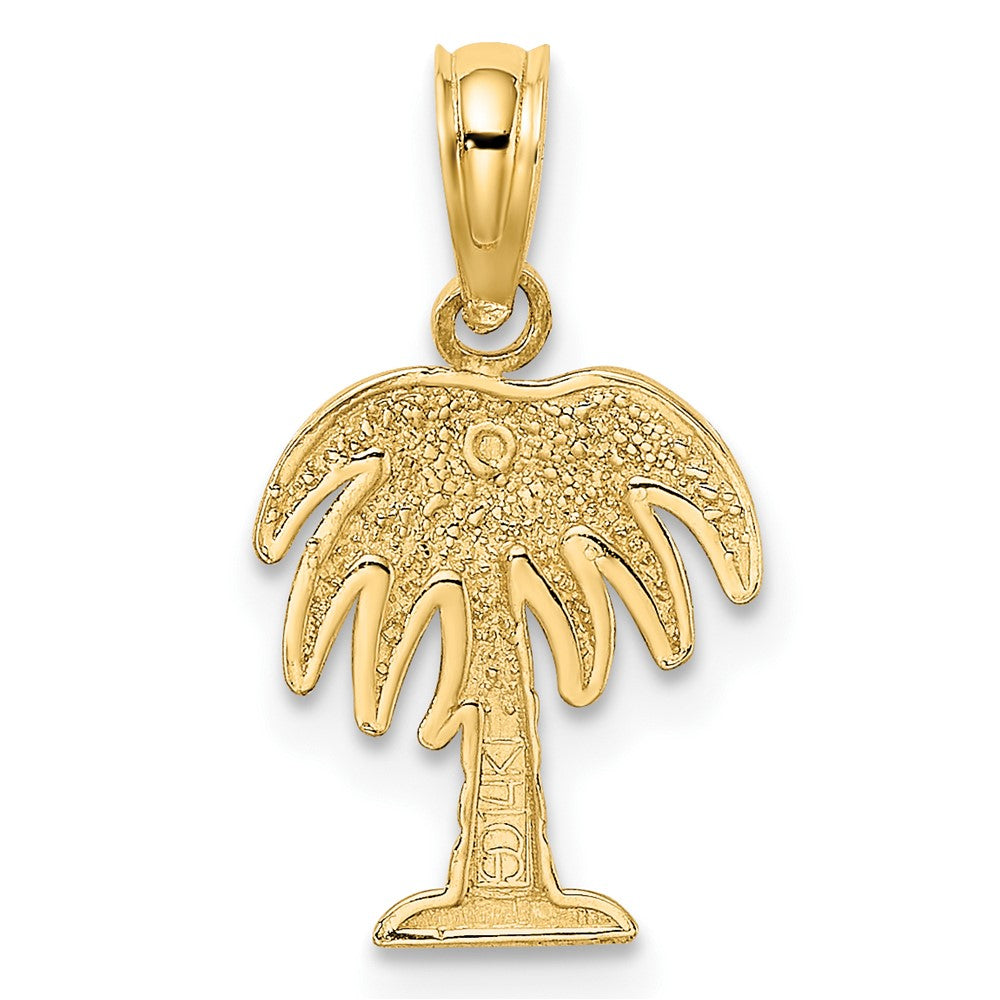 FJC Finejewelers 10 kt Yellow Gold Charleston Palm Tree Charm 12 x 10 mm