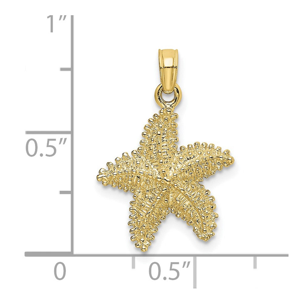 FJC Finejewelers 10 kt Yellow Gold Starfish W/ Beaded Texture Charm 15 x 15 mm