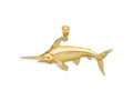 FJC Finejewelers 10 kt Yellow Gold 2-D Polished/Satin Swordfish Charm 23 x 57 mm