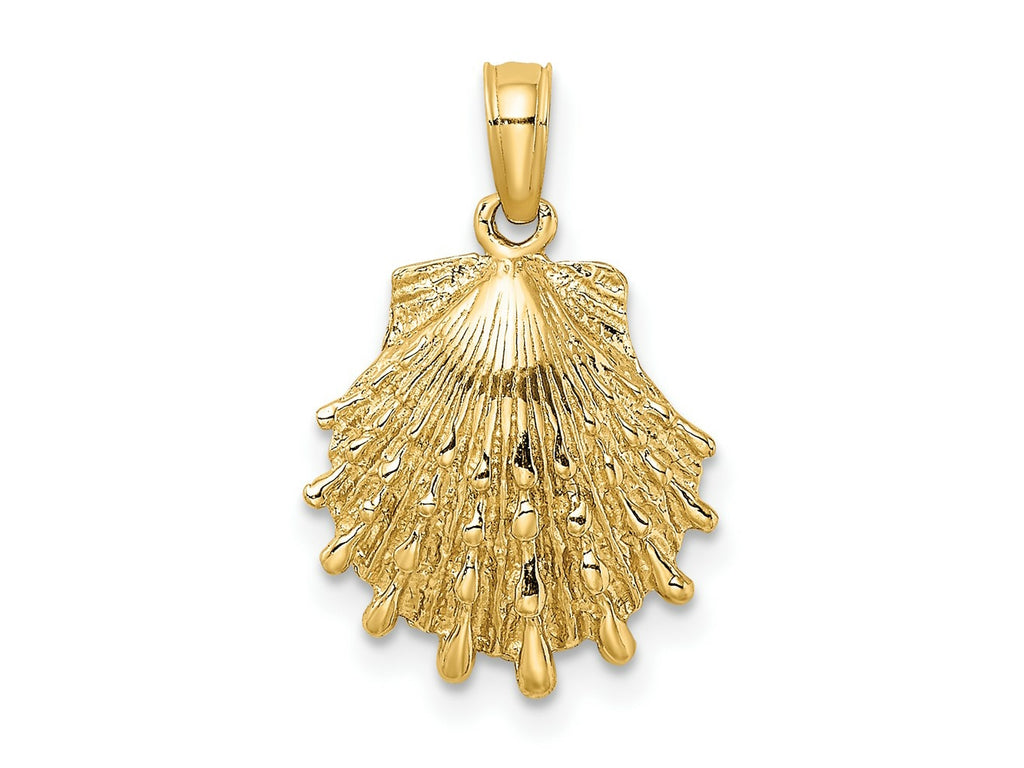 FJC Finejewelers 10 kt Yellow Gold Lion's Paw Shell Charm 13 x 13 mm
