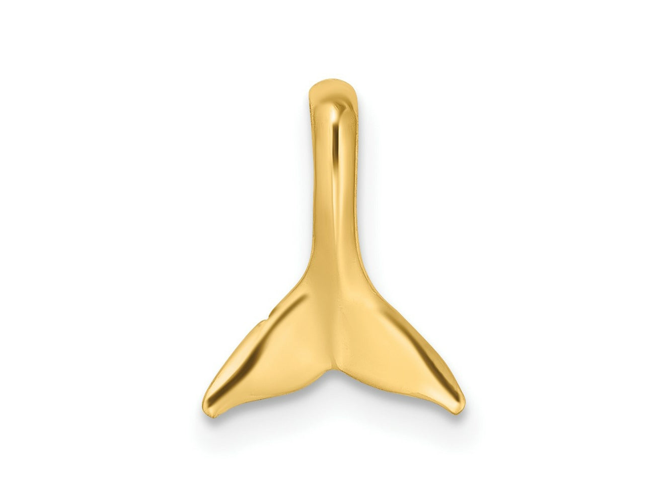 FJC Finejewelers 10 kt Yellow Gold Mini Whale Tail Chain Slide 11 x 9 mm