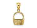 FJC Finejewelers 10 kt Yellow Gold 2-D Flat Back Basket Charm 11 x 10 mm