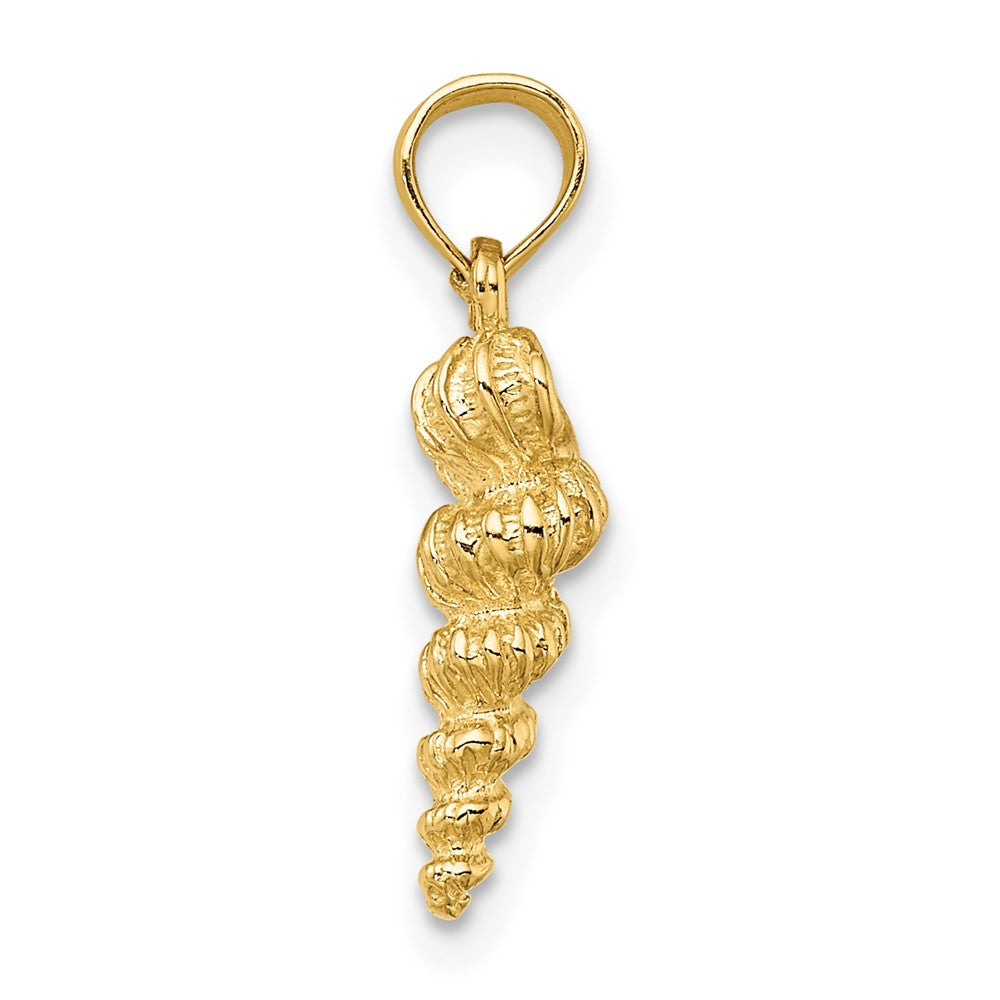 FJC Finejewelers 10 kt Yellow Gold 3-D Mini Common Wentletrap Shell Charm 13 x 5 mm